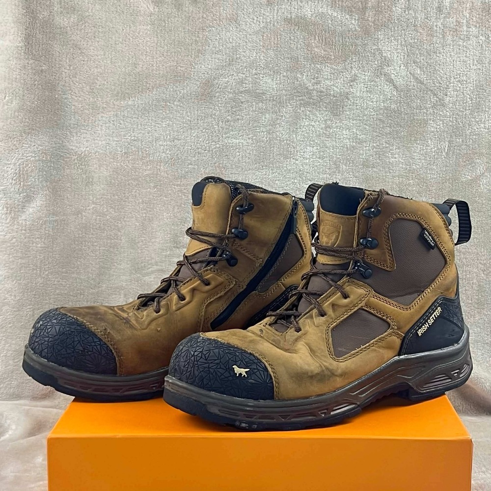 Irish Setter Kasota 83636 Mens 10 D Waterproof Side Zip Safety Toe Work Boots